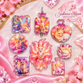 New uv coated nine tail fox acrylic iridescent beads