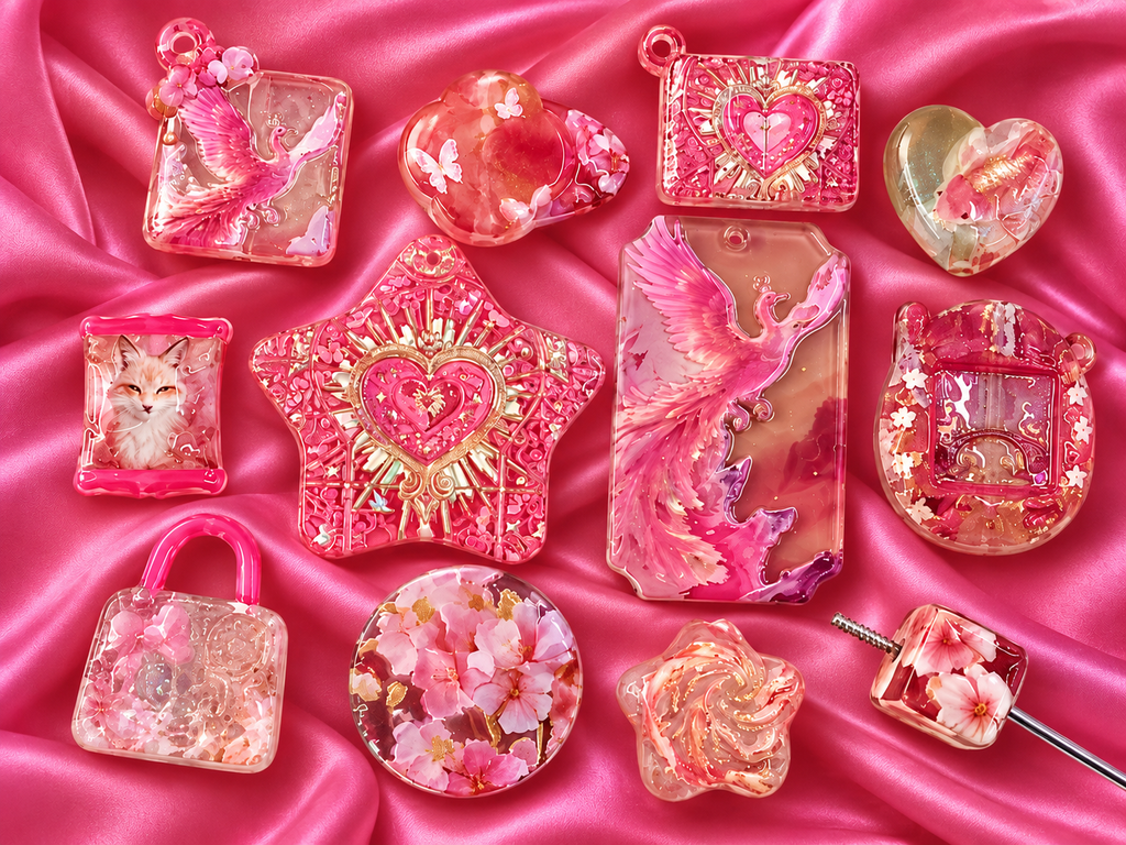 New- acrylic bead mix- cherry blossom dream