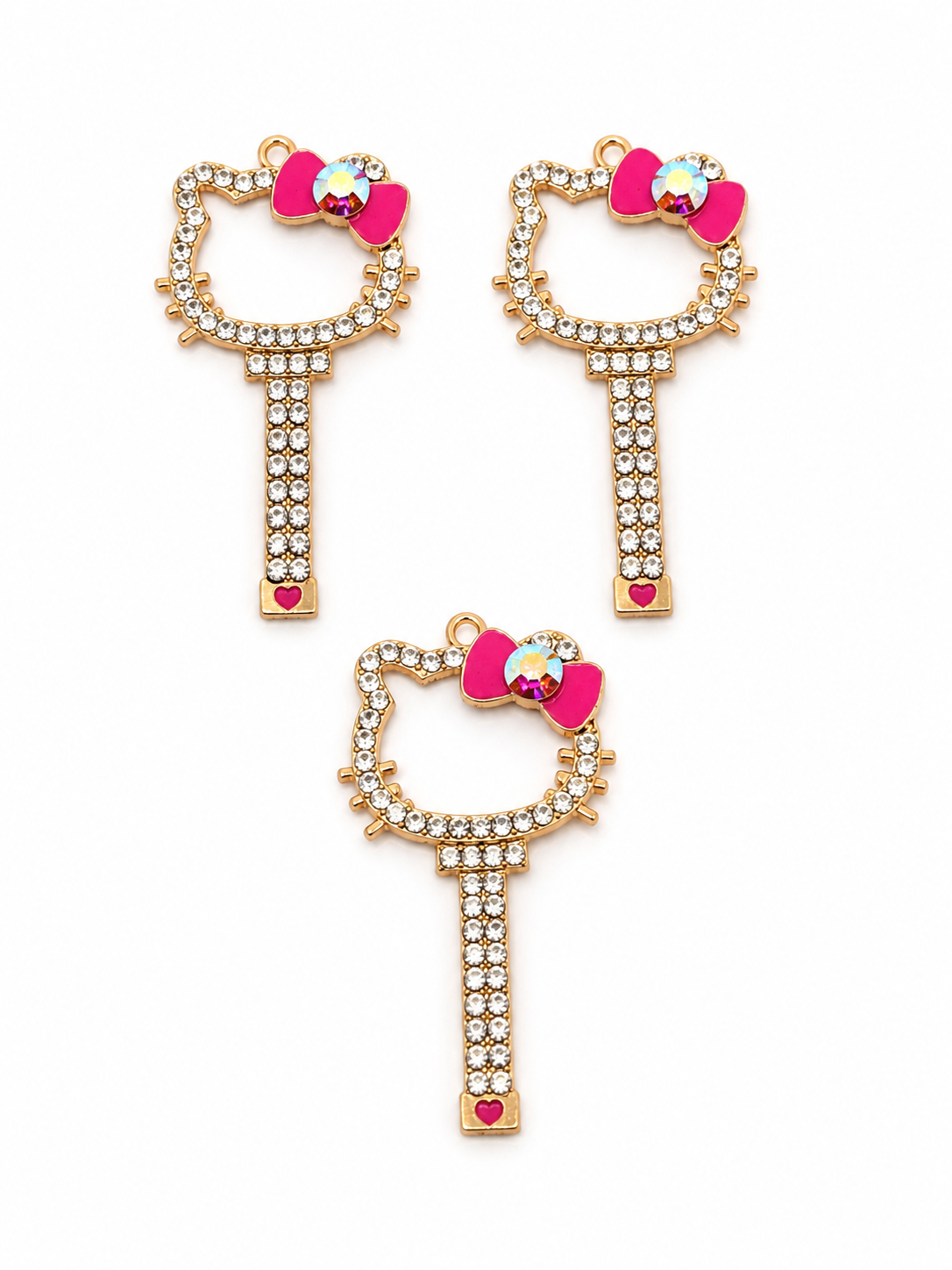 Metal Kitty - key junk charms