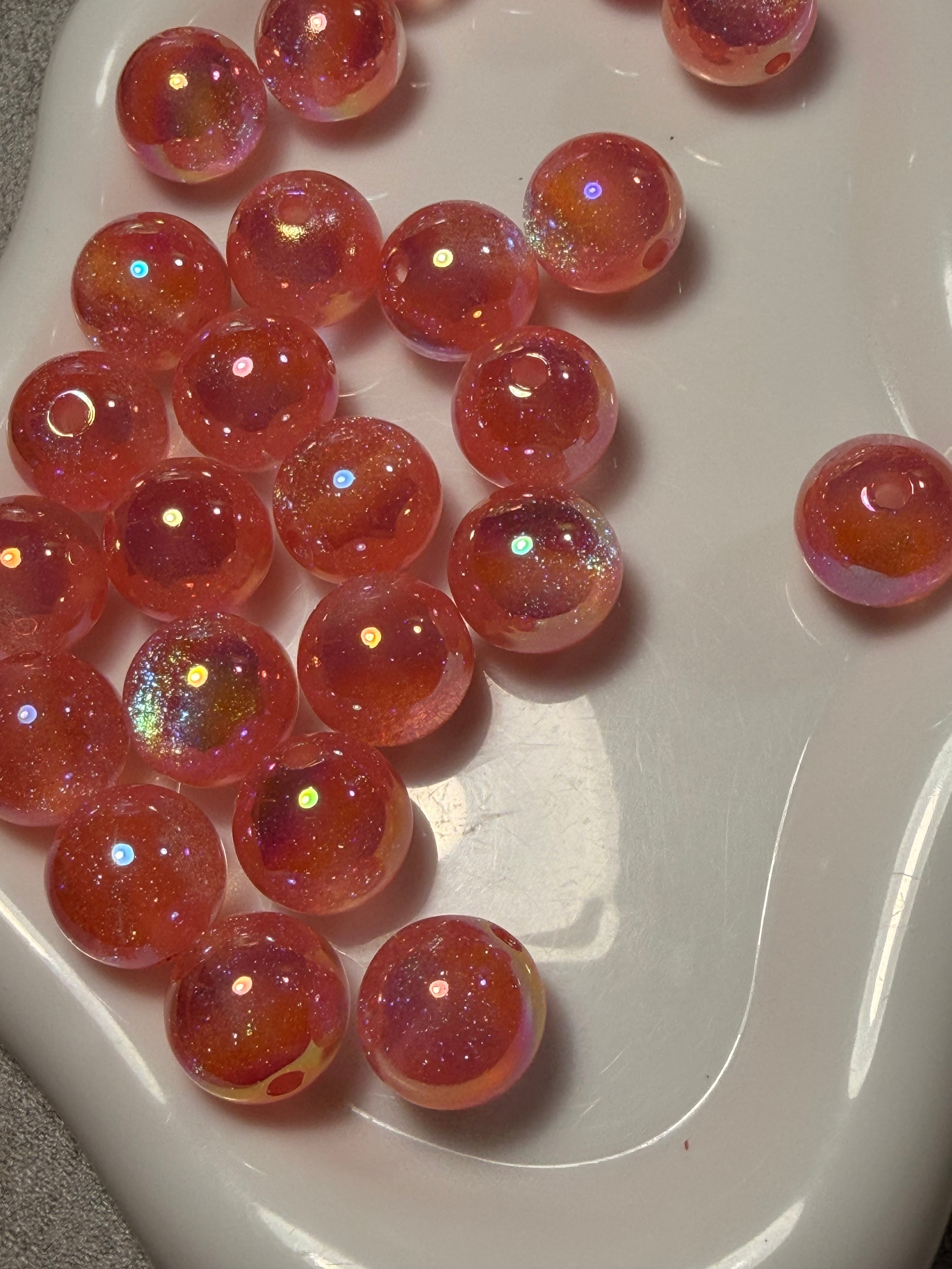 Galaxy shimmer acrylic beads 16mm