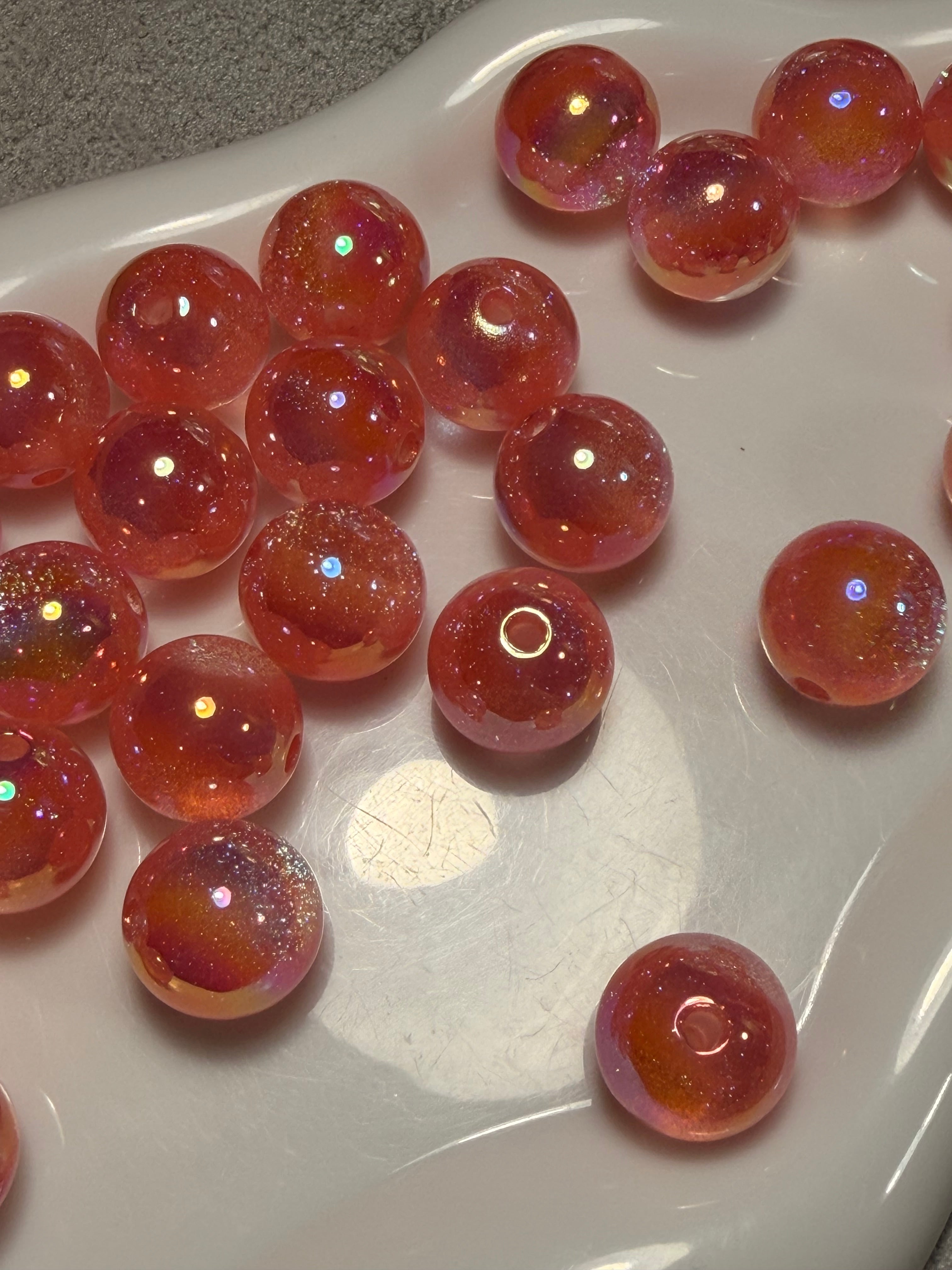 Galaxy shimmer acrylic beads 16mm