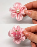 Ab crystal Sugar flower bead - pink