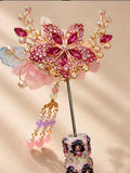 Fancy bead with diamanté flower