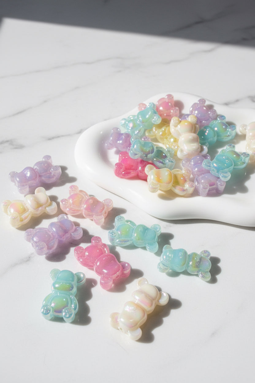 32mm*22cm DIY fancy beads uv acrylic bears Fit For Beadable Pens, Or Using For Making Fancy Bears