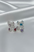 Handmade beaded heart charms with colorful crystals, perfect for DIY accessories and crafts