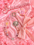 D alloy charm with bow keychain