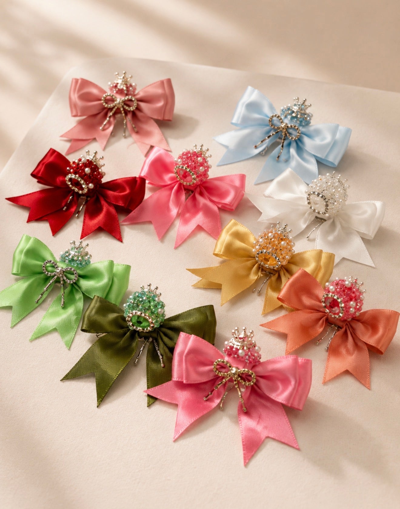 Sugar Bead ribbon charm Bows