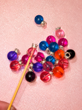 Multicolored crown top base beads