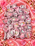 New-acrylic beads silver & pink hk