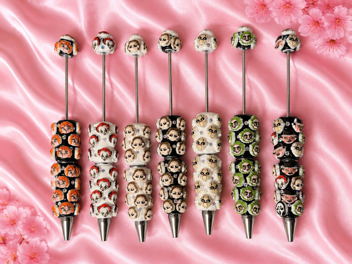Beadable clay horror design pens