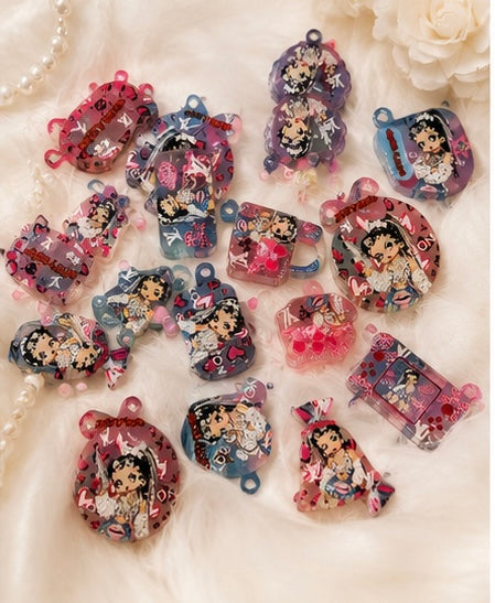 Acrylic beads mix pretty girl