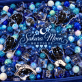 New- acrylic bead mix- midnight kitty mix