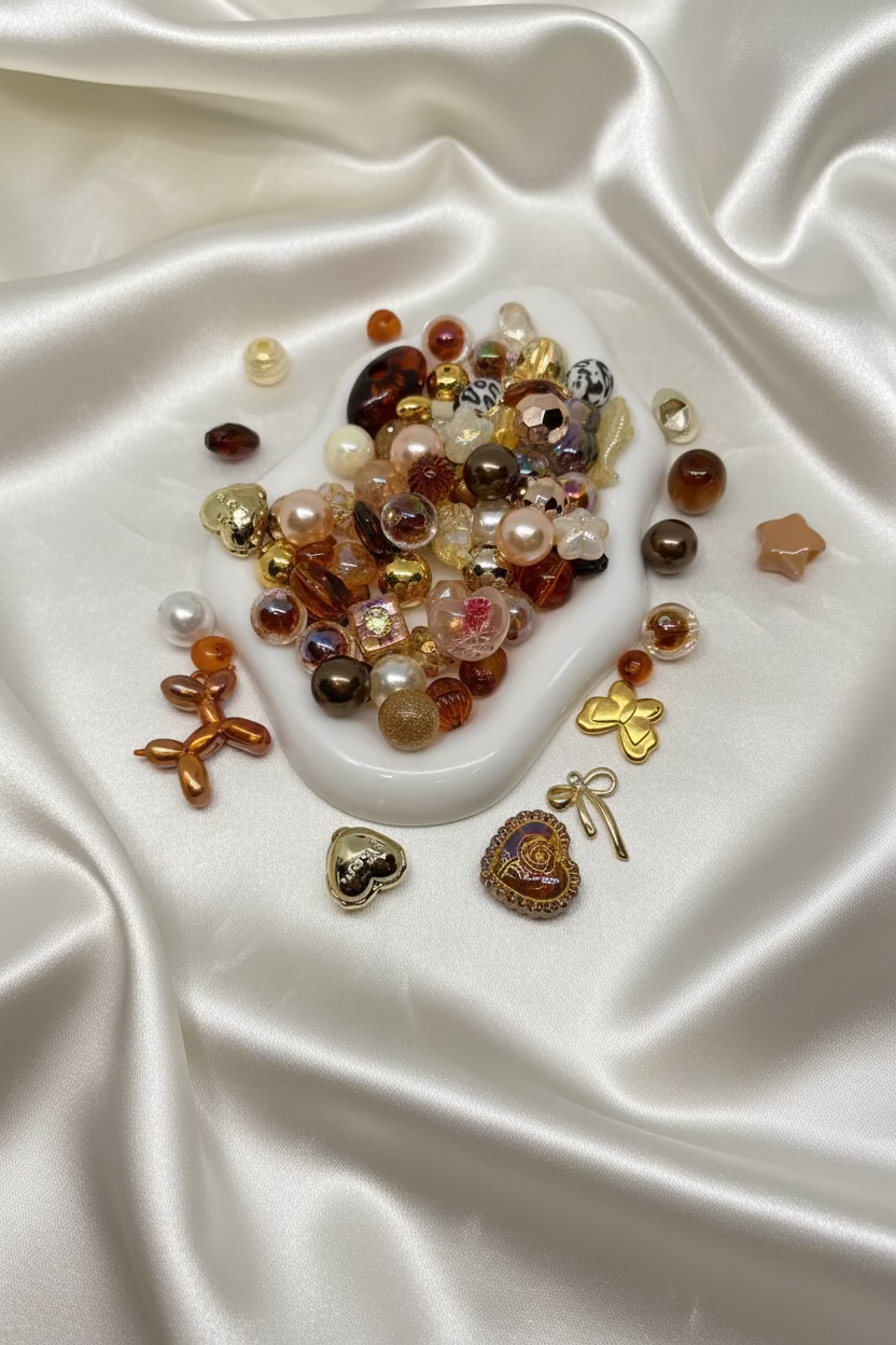 Bronze & Gold Acrylic Bead Mix