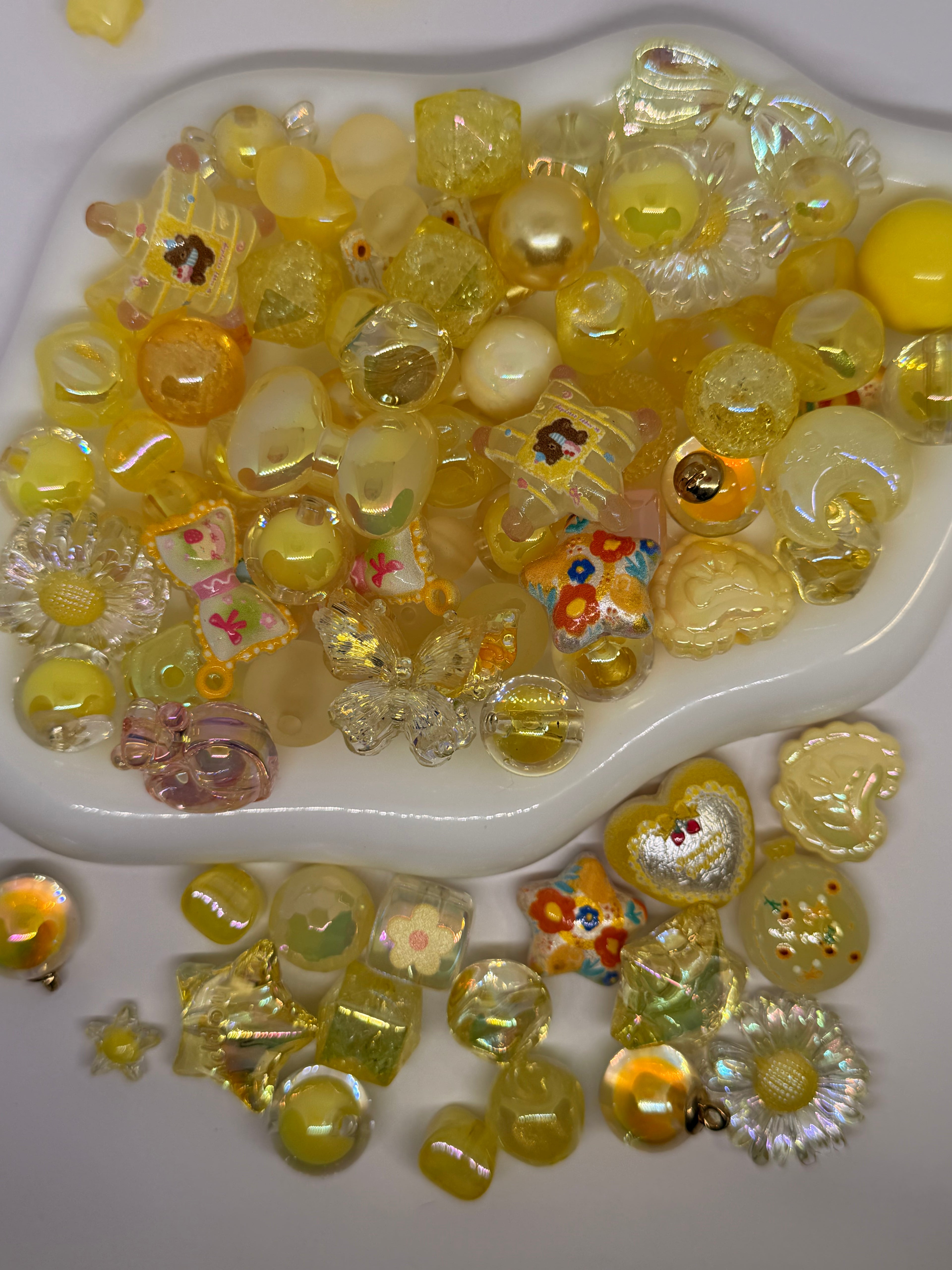 Yellow Sunshine Acrylic Bead Mix