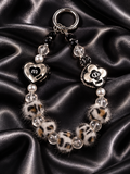New - beaded keychain animal print miu miu