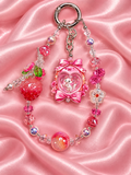 New- glass & acrylic beaded keychain Marie cat