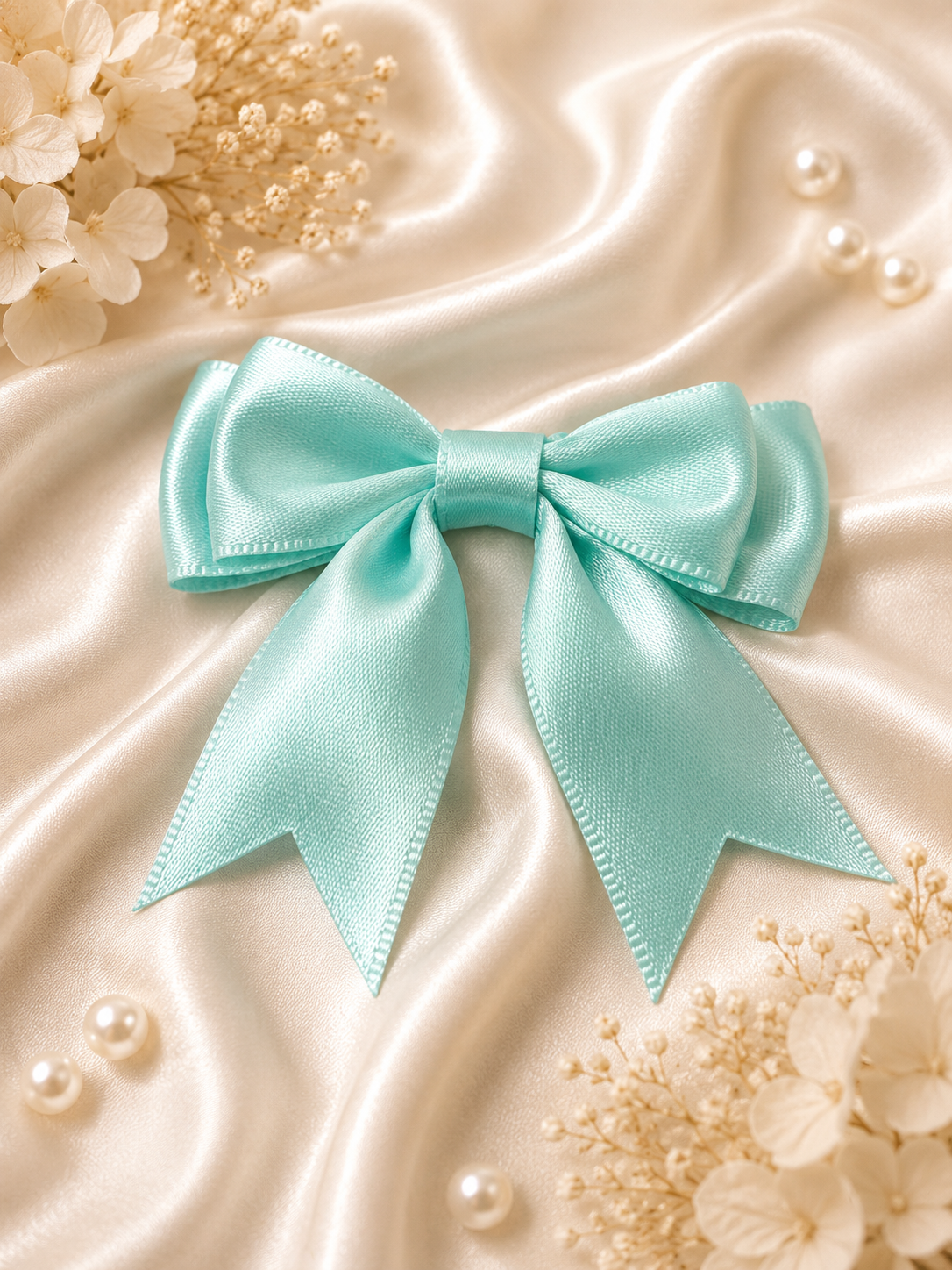 Satin fabric double bow diy