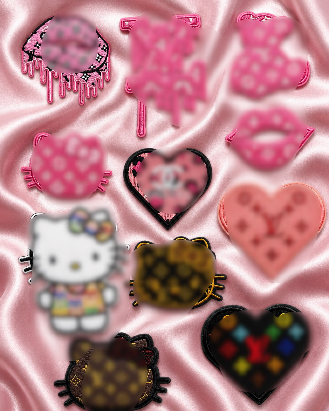Embroidered iron on patch designs