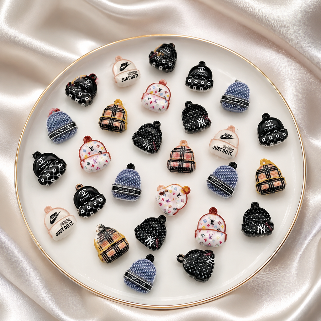 Nail charms mini backpacks flat back