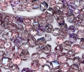 Faceted pink and purple crystal beads for DIY jewelry making and handmade crafts