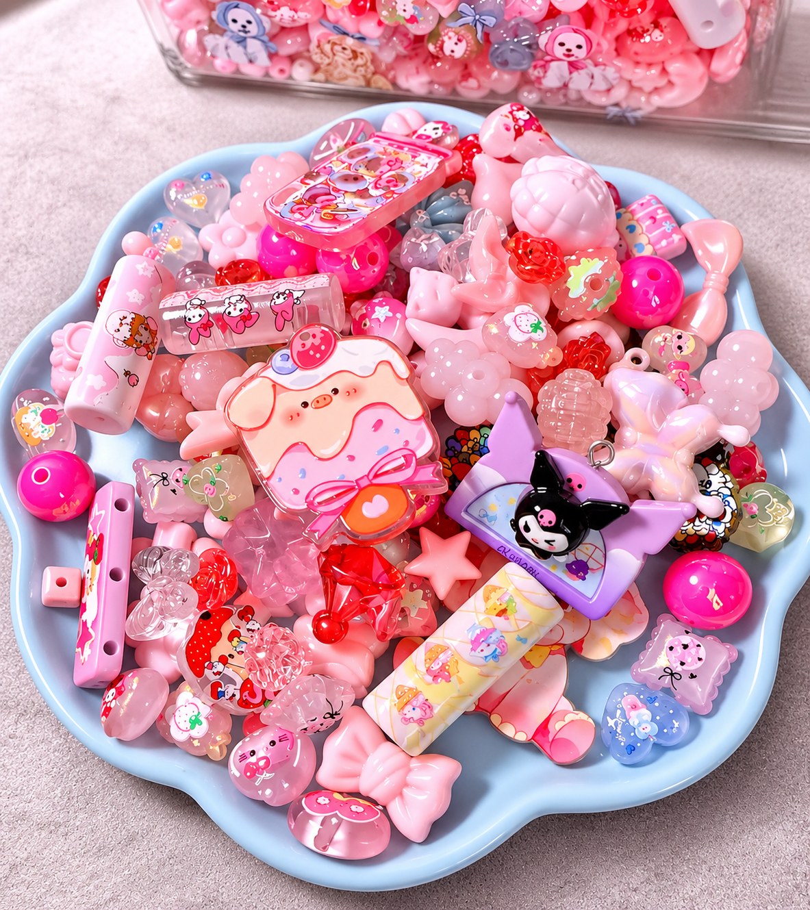 Acrylic bead mix Sanrio characters