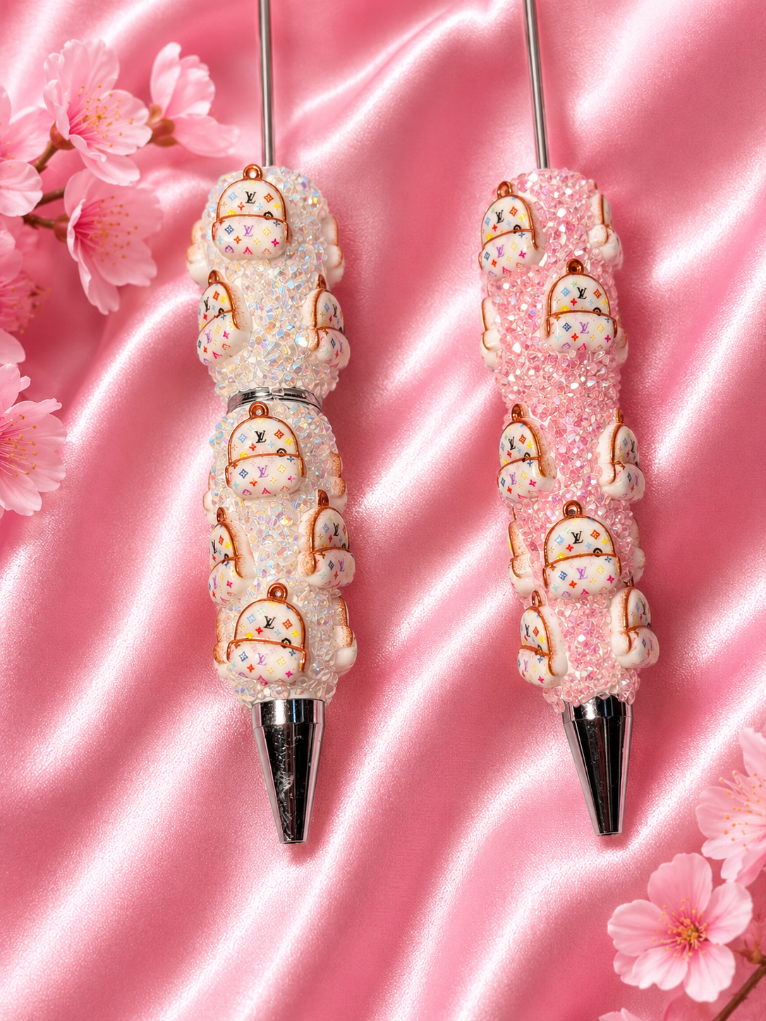 Beadable clay backpack pen