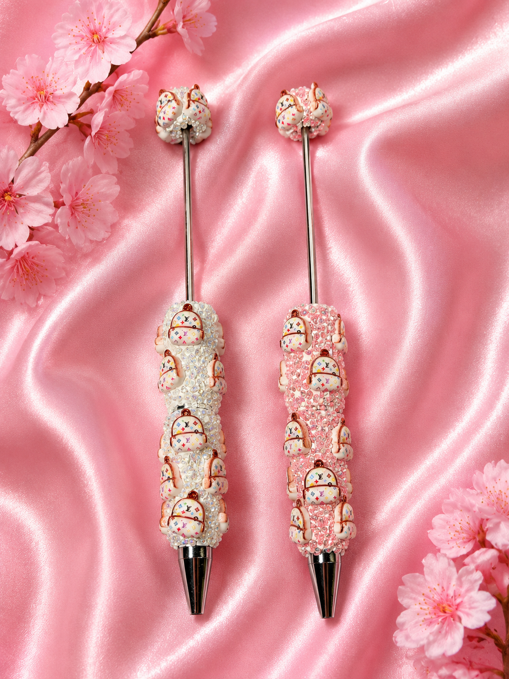 Beadable clay backpack pen