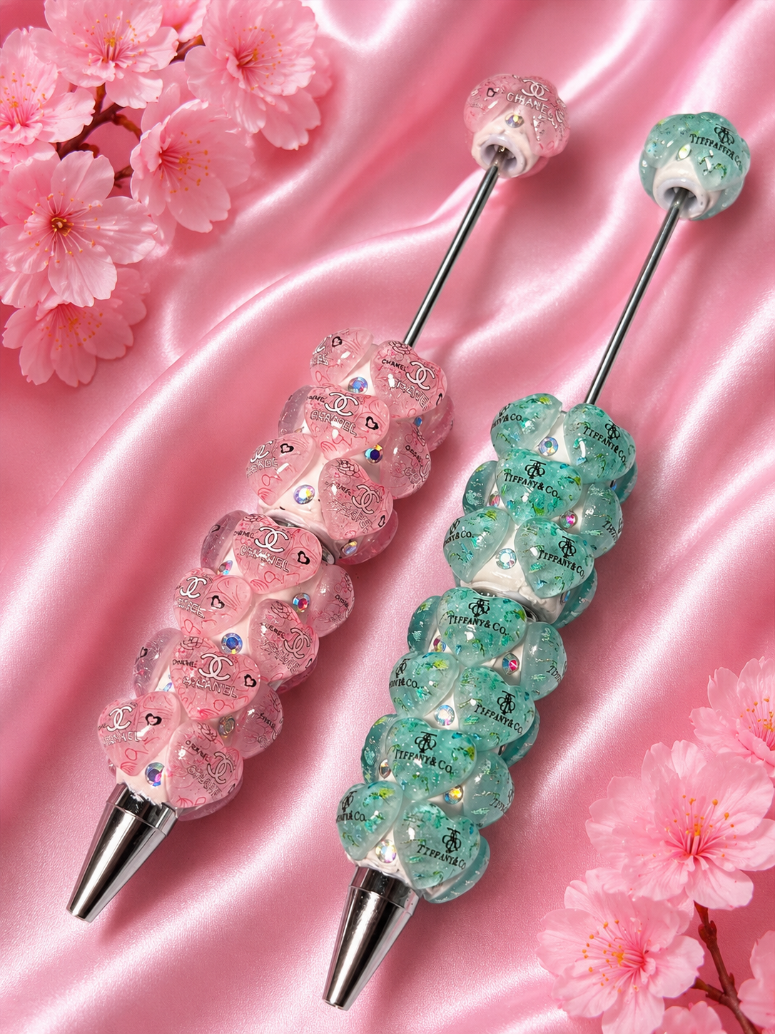 Beadable clay heart cc & tiff pen