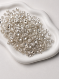 Silver colored metal alloy end caps
