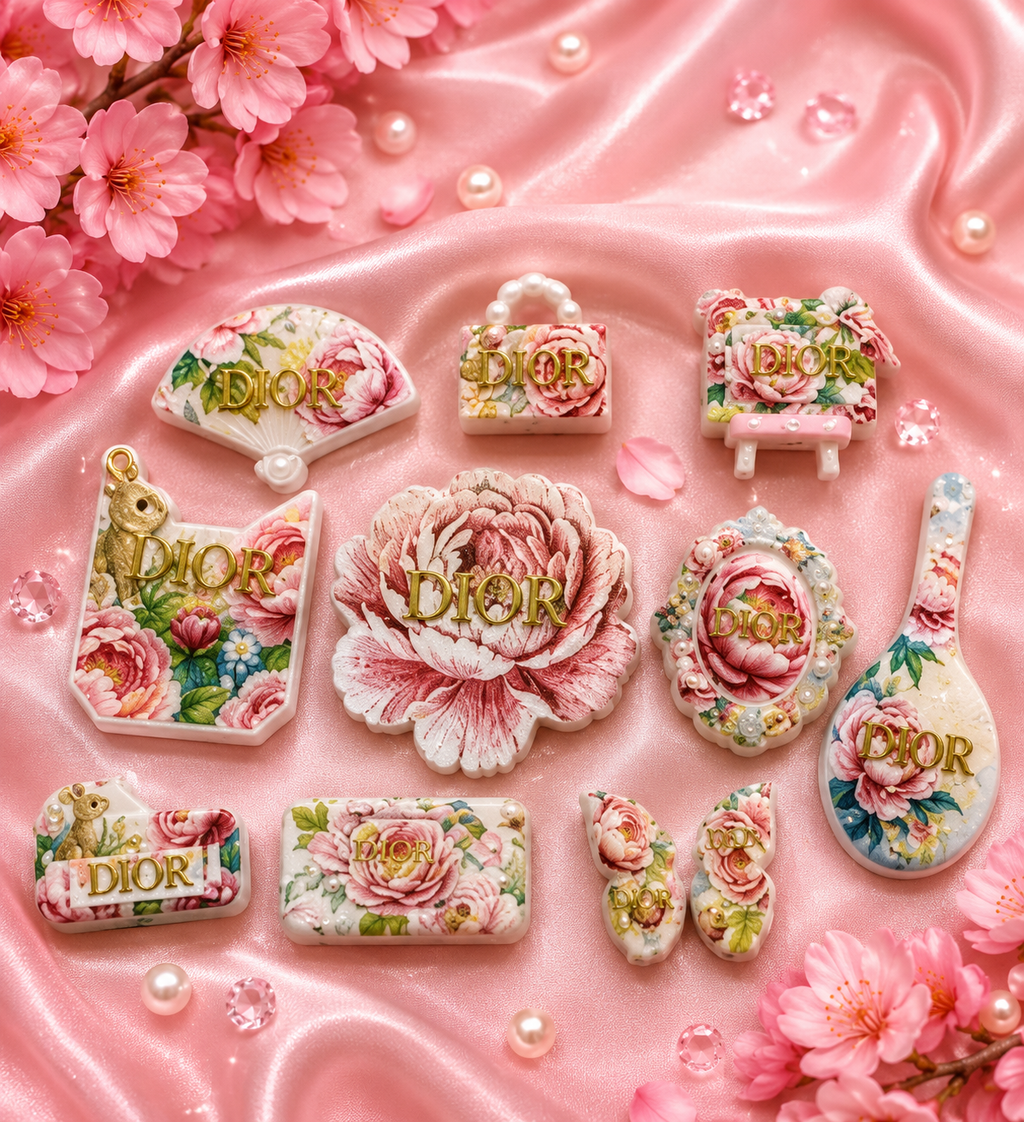 Acrylic bead mix rose royale