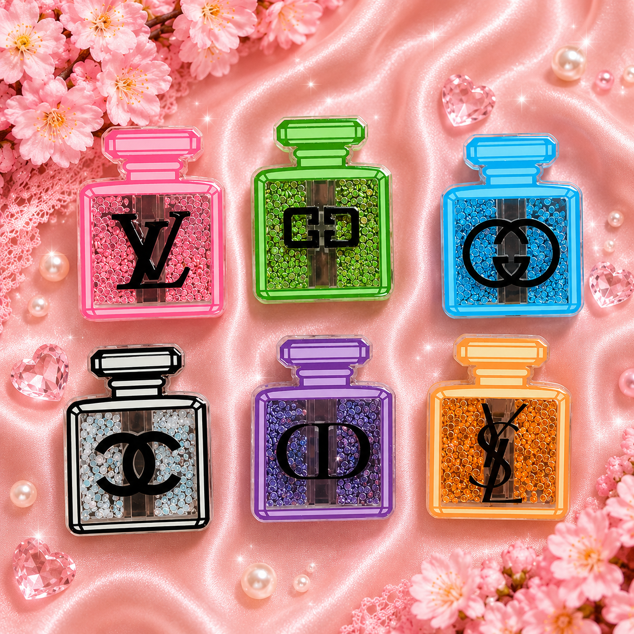 Shaker bow beads bottle design